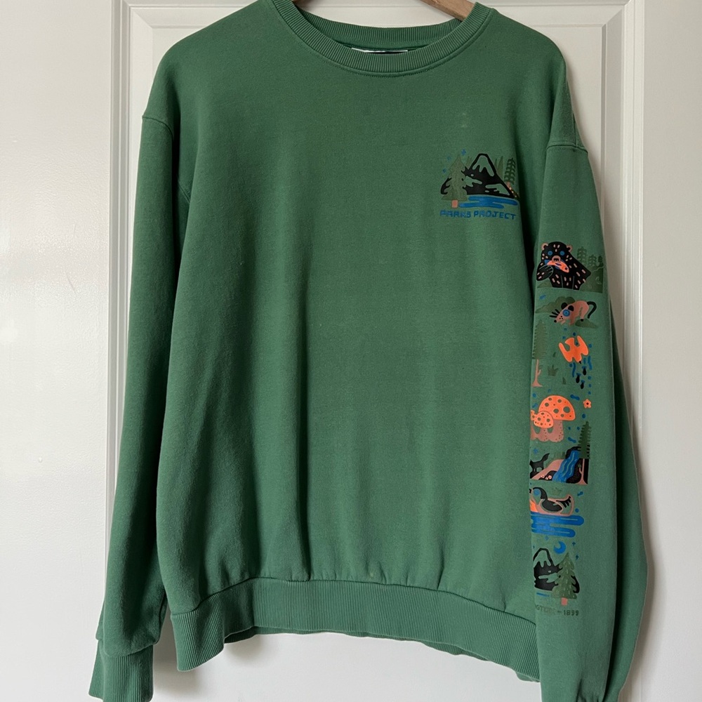 REI Parks Project Forest Green Crewneck Sweater XL